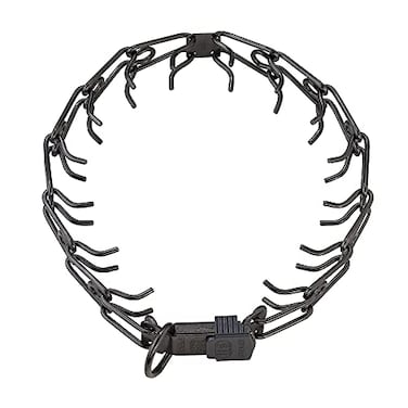 Herm Sprenger Black Stainless Steel Prong Dog Collar with ClicLock Buckle for Small Medium Large Dogs UltraPlus Training Pinch Collar with Quick Release Made in Germany