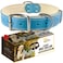 ADITYNA HeavyDuty Blue Leather Dog Collar for ExtraLarge Dogs Soft Padded for Comfort XL Dog Collar for Walking Training and Hiking