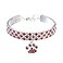 RayMinsino Pet Collar with Diamonds Adjustable Crystal Diamond Elastic Heart Claw Pendant Wedding cat and Dog Small pet Necklace Jewelry