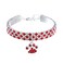 RayMinsino Pet Collar with Diamonds Adjustable Crystal Diamond Elastic Heart Claw Pendant Wedding cat and Dog Small pet Necklace Jewelry