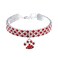 RayMinsino Pet Collar with Diamonds Adjustable Crystal Diamond Elastic Heart Claw Pendant Wedding cat and Dog Small pet Necklace Jewelry