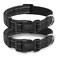 LIEVUIKEN 2 Pack Reflective Dog Collar with Safety Locking Buckle Adjustable Soft Breathable Comfortable Nylon Pet Collar for Small Medium and Large Dogs Black S