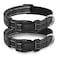 LIEVUIKEN 2 Pack Reflective Dog Collar with Safety Locking Buckle Adjustable Soft Breathable Comfortable Nylon Pet Collar for Small Medium and Large Dogs Black S
