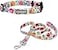 Lucky Love Dog Easy Click Buckle Dog Collar with Leash Set Combo Durable Comfortable for Male Female Dogs Pet Collar for Medium Dogs Secure Fit Ladybird Combo Medium