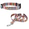 Lucky Love Dog Easy Click Buckle Dog Collar with Leash Set Combo Durable Comfortable for Male Female Dogs Pet Collar for Medium Dogs Secure Fit Hippie Combo Medium