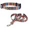 Lucky Love Dog Easy Click Buckle Dog Collar with Leash Set Combo Durable Comfortable for Male Female Dogs Pet Collar for Medium Dogs Secure Fit Hippie Combo Medium