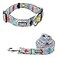 Lucky Love Dog Adjustable Fun Style Collar and Leash Set for Dogs Bright Color Matching Dog Collar and Leash Medium SOCO Combo