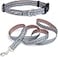 Lucky Love Dog Bold Matching Dog Collar and Leash Set Soft Adjustable Geometric Pattern Collar and Leash for Male Female Dogs XSmall Murphy Combo