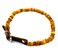 Amber Jewelry Shop Baltic Amber Dog Cat Collar with Adjustable Leather Strap Raw Knotted Amber Beads 4045cm