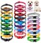 YOY 25 pcsSet Soft Nylon Puppy Whelping ID Collars Adjustable Reusable Washable Baby Dog ID Bands Pet Identification for Breeders Neck 8 13