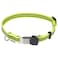 Herm Sprenger Adjustable Rubberized Reflective Dog Collar for Medium Large Dogs with ClickLock Buckle Overall Length 1622 inches Yellow