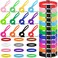 GGSTDDUP 36 Pcs Puppy Collar and Leash Set Adjustable Colorful Dog Collar and Leash Quick Release Clip Buckle Puppy Collars Whelping Collar for Small Medium Dogs Walking Training
