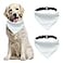 HACRAHO Sublimation Blank Dog Bandana 2 PCS Solid White DIY Pet Triangle Scarf with Removable Collar DoubleSided Adjustable Buckle for Large Dogs White XL