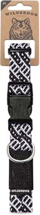 Wilderdog Climbing Rope Dog Collar Outdoor Durable Climbing Rope Design with HeavyDuty Secure Hardware for Safety Adjustable to fit 1318 Around with a 1 Band Medium Black White