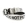 Tacticollar DO NOT PET 15 inch Nylon Collar for Medium and Large Dogs Neoprene Padded Inside Communicate Your Dogs Needs to Prevent Accidents Grey Small