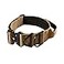 Tacticollar 2 inch Tactical Dog Collar with Handle for Medium and Large Dogs Mil Spec Nylon Collar QuickRelease Metal Buckle Neoprene Padded Inside Medium Coyote Brown