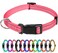 TagME Reflective Nylon Dog Collars Adjustable Classic Pet Collar with Quick Release Buckle for Puppy Baby Pink 38 Width