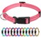 TagME Reflective Nylon Dog Collars Adjustable Classic Pet Collar with Quick Release Buckle for Puppy Baby Pink 38 Width