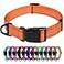 TagME Reflective Nylon Dog Collars Adjustable Classic Pet Collar with Quick Release Buckle for Extra Large Dogs Orange 1 Width
