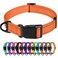 TagME Reflective Nylon Dog Collars Adjustable Classic Pet Collar with Quick Release Buckle for Extra Large Dogs Orange 1 Width