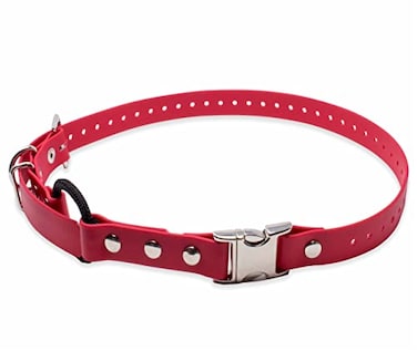 Educator 1Inch Biothane Dog Training Collar Strap ONLY Fits FE580 ET800 UL1200 Receivers NOT Compatible with ET300 ET400 or 34Inch Receivers Quick Snap Bungee Collar Red