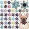 Sanwuta 36 Pieces Dog Collar Flower Adjustable Dog Bow Tie Collar Multicolor Charms Pet Grooming Accessories Flower Fall Attachment for Small Medium Large Puppy Cats Pet