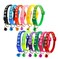 ICATHUNY 12 Colors Dog Collar Breathable Nylon Pet Collar Adjustable for Small Medium Dogs with Bell 12PCS