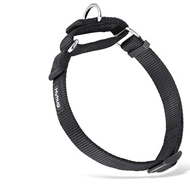 Hyhug Martingale Collar for Dogs Large Black Escape Proof Heavy Duty Nylon Durable No Pull Ideal for Training Daily Walks