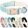 ARING PET Dog CollarCotton Puppy Collar for Small Dogs Lightweight Comfortable Green Pet Collars with Quick Release Buckle for Small Medium Large Dog