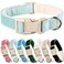 ARING PET Dog CollarCotton Puppy Collar for Small Dogs Lightweight Comfortable Green Pet Collars with Quick Release Buckle for Small Medium Large Dog