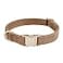Ewinoom Soft Dog Collar with Metal Buckle Adjustable Durable Comfort Cotton Corduroy Collars for Large Medium Small Dogs Velvet Dog Collars Coffee