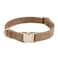 Ewinoom Soft Dog Collar with Metal Buckle Adjustable Durable Comfort Cotton Corduroy Collars for Large Medium Small Dogs Velvet Dog Collars Coffee