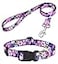 Mihqy Dog Collar and Leash Set with Bohemia Floral Tribal Geometric Patterns Soft Ethnic Style Collar Adjustable for Small Medium Large DogsPink Floral SetXS