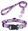 Mihqy Dog Collar and Leash Set with Bohemia Floral Tribal Geometric Patterns Soft Ethnic Style Collar Adjustable for Small Medium Large DogsPink Floral SetXS