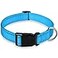 BOOMIBOO Reflective Dog Collar with Buckle Adjustable Safety Nylon Collars for Small Medium Large Dogs Blue M