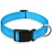 BOOMIBOO Reflective Dog Collar with Buckle Adjustable Safety Nylon Collars for Small Medium Large Dogs Blue M