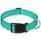 BOOMIBOO Reflective Dog Collar with Buckle Adjustable Safety Nylon Collars for Small Medium Large Dogs Green L
