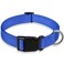 BOOMIBOO Reflective Dog Collar with Buckle Adjustable Safety Nylon Collars for Small Medium Large Dogs Navy Blue S