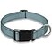 BOOMIBOO Reflective Dog Collar with Buckle Adjustable Safety Nylon Collars for Small Medium Large Dogs Grey M