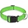 BOOMIBOO Reflective Dog Collar with Buckle Adjustable Safety Nylon Collars for Small Medium Large Dogs Grass Green S