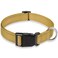 BOOMIBOO Reflective Dog Collar with Buckle Adjustable Safety Nylon Collars for Small Medium Large Dogs Brown S