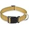 BOOMIBOO Reflective Dog Collar with Buckle Adjustable Safety Nylon Collars for Small Medium Large Dogs Brown XS