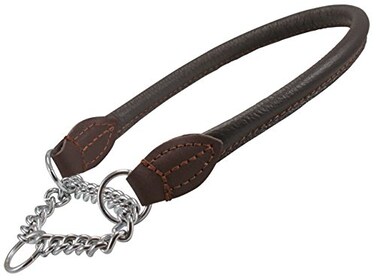 Dogs My Love Rolled Genuine Leather Martingale Dog Collar Choker Brown 7 Sizes 5 Neck Circumf1375155