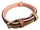 Soft Touch Collars Small Leather Padded Dog Collar Tan with Coral Padding 16 Long x 58 Wide Neck Size 11 to 135 Inches