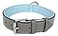 Soft Touch Collars Padded Leather Dog Collar Gray and Blue Size Large Real Genuine Full Grain Leather