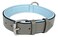 Soft Touch Collars Padded Leather Dog Collar Gray and Blue Size Large Real Genuine Full Grain Leather