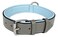 Soft Touch Collars Padded Leather Dog Collar Gray and Blue Size Large Real Genuine Full Grain Leather