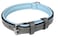 Soft Touch Collars Padded Small Leather Dog Collar Gray and Blue 16 Long by 58 Wide Fits Neck Size 11 to 135 Inches