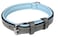 Soft Touch Collars Padded Small Leather Dog Collar Gray and Blue 16 Long by 58 Wide Fits Neck Size 11 to 135 Inches