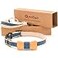 Pettsie Adjustable Dog Bow Tie Collar with Matching Owner Friendship Bracelet Stylish Durable Pet Accessory Soft Hemp Cotton Secure DRing GiftReady Set Small Blue